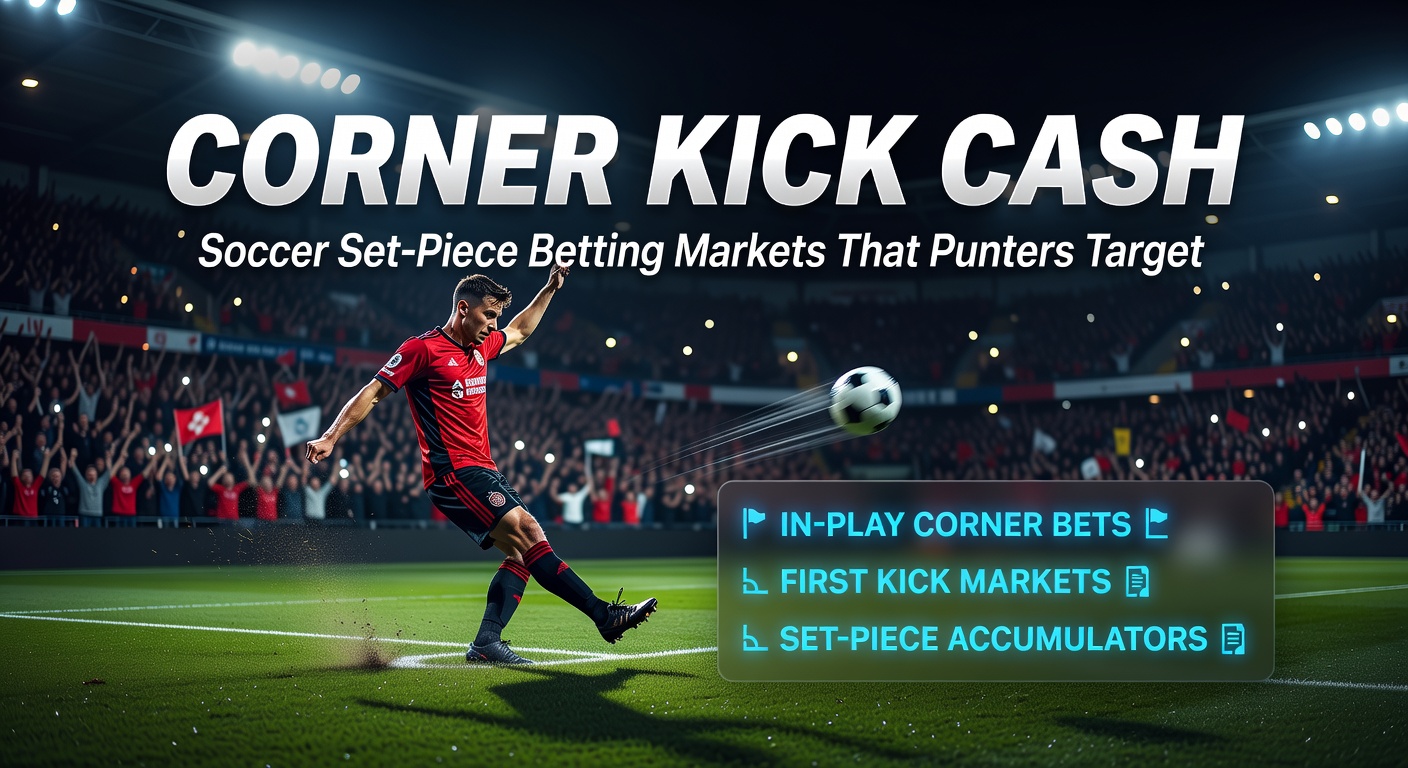 Soccer players competing fiercely during a corner kick, highlighting the high-stakes drama of set-piece moments that drive betting action