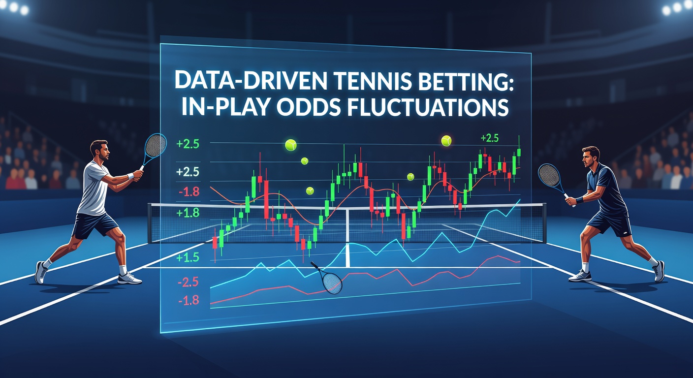 Graph showing real-time tennis odds fluctuations during a match point