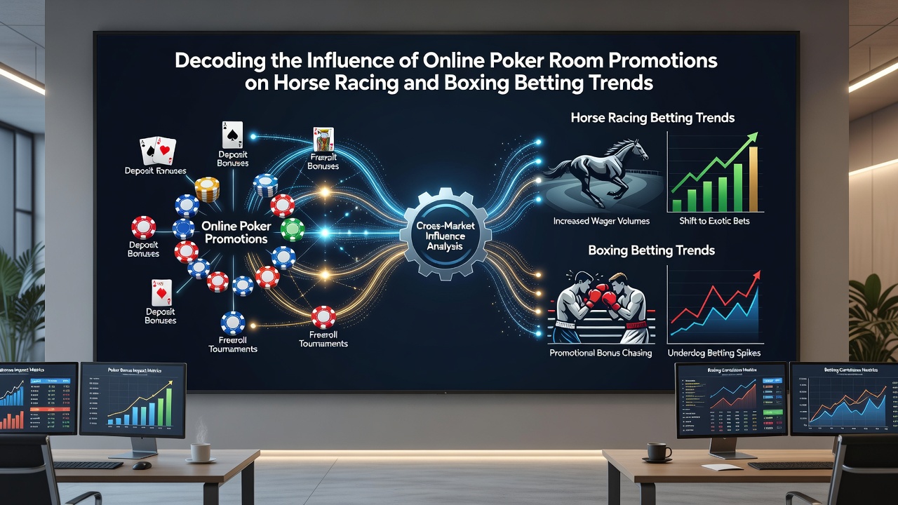 Chart illustrating correlation between poker promotion periods and increased horse racing and boxing betting volumes through 2026