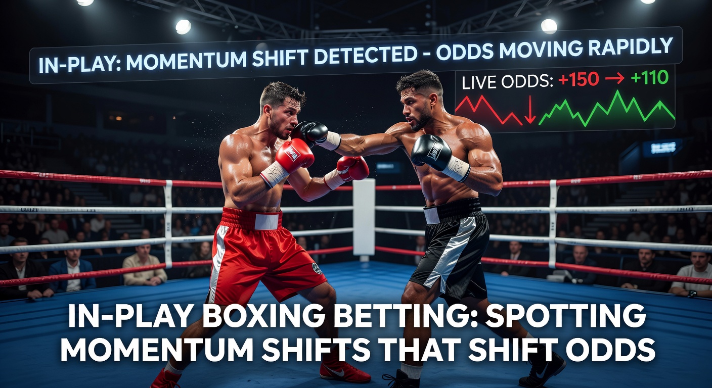 Boxers in action during a live match, highlighting a critical momentum shift moment