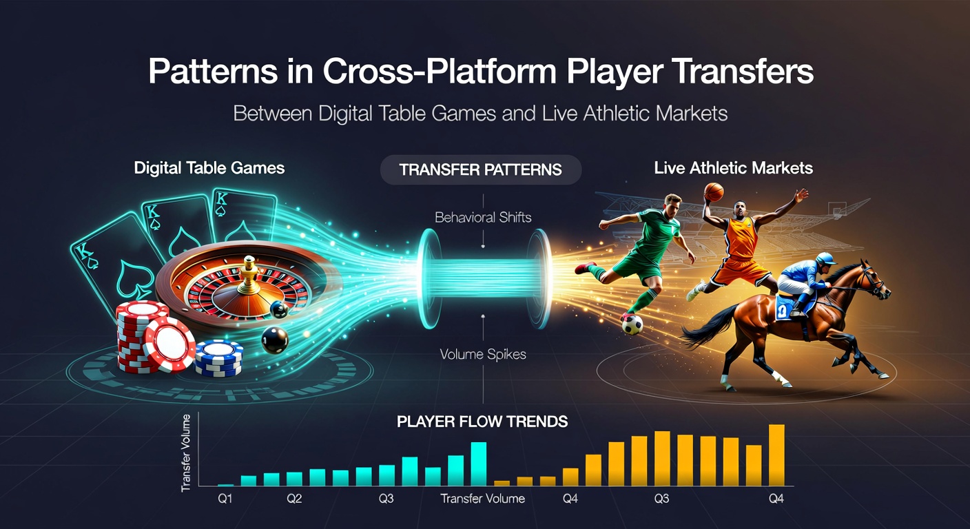 Visual representation of data flows showing player movement patterns between digital table game interfaces and live sports betting dashboards
