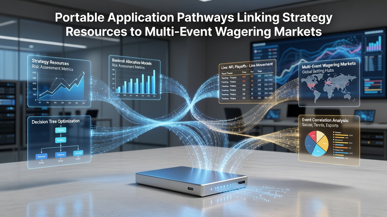 Mobile app interface displaying strategy resources linked to multi-event wagering options